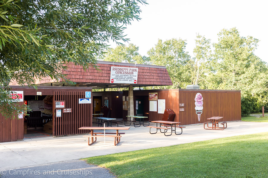 asessippi concession stand at asessippi provincial park