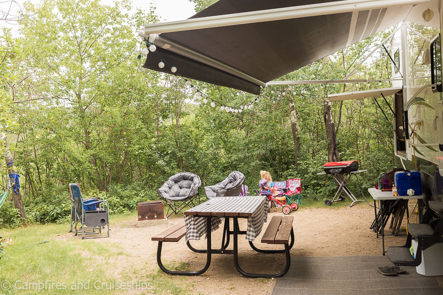 camp site in bay 5 of asessippi provincial park