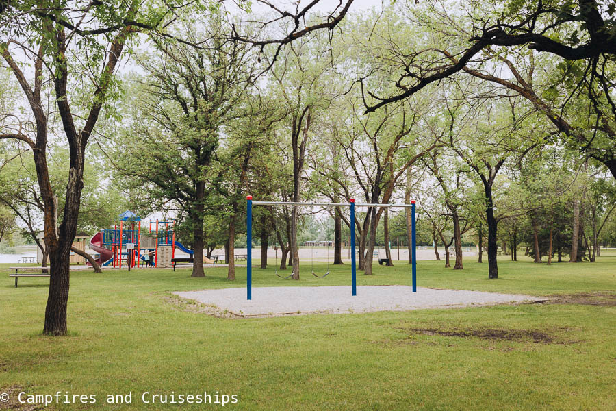 green space and playground at st malo main beach