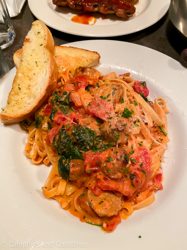 pasta from T.R. McKoy's in clear lake manitoba