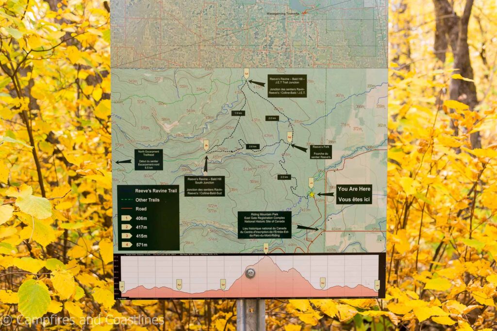 map of reeve's ravine and bald hill trail system