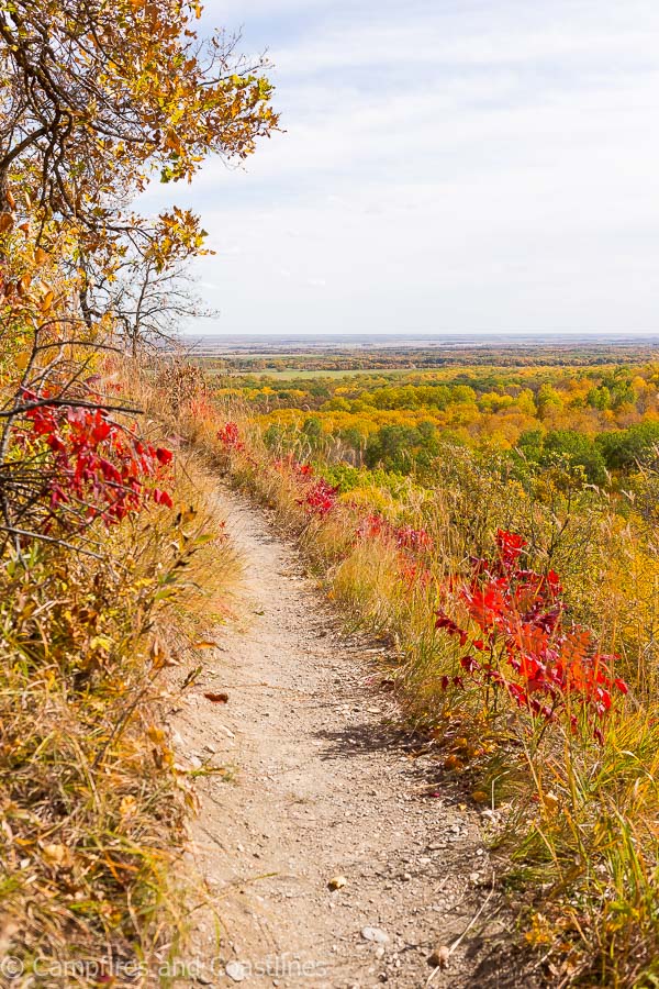 bald hill trail in riding mountain national park in fall