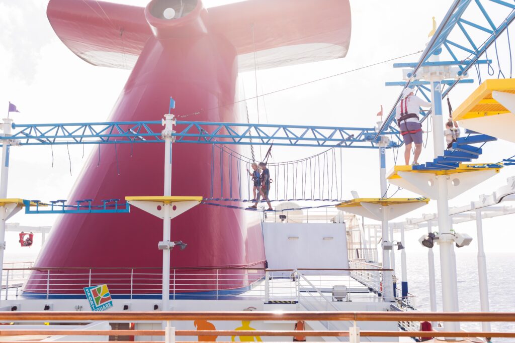 wide shot of carnival horizon skycourse